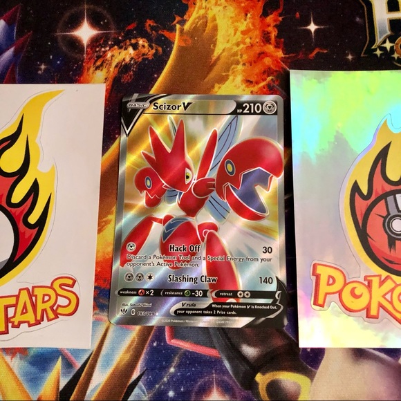 Pokemon | Other | Pokmon Scizor V Card Darkness Ablaze | Poshmark